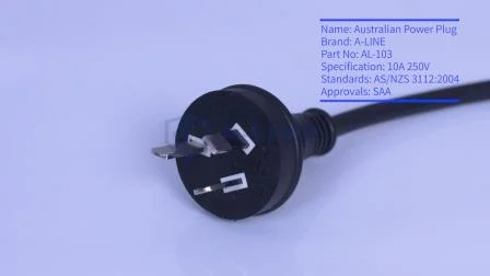 オーストラリア透明 10A 250V LED ライト付き延長コード