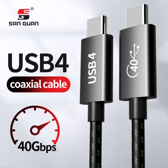 新しい 3 メートル 10FT USB4 Gen3 同軸ケーブル 100W Pd 充電 Thunderbolt 4 40gbps Usbc Thunderbolt4 Tbt3 ISO9001 認定工場